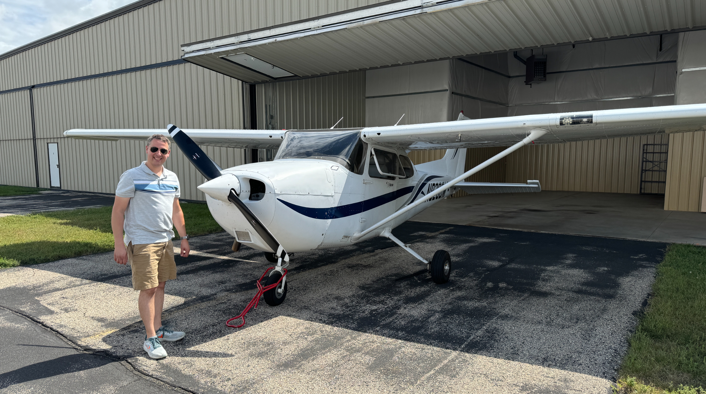 Plane N828BM arrives in Madison - Fri 8-30-24